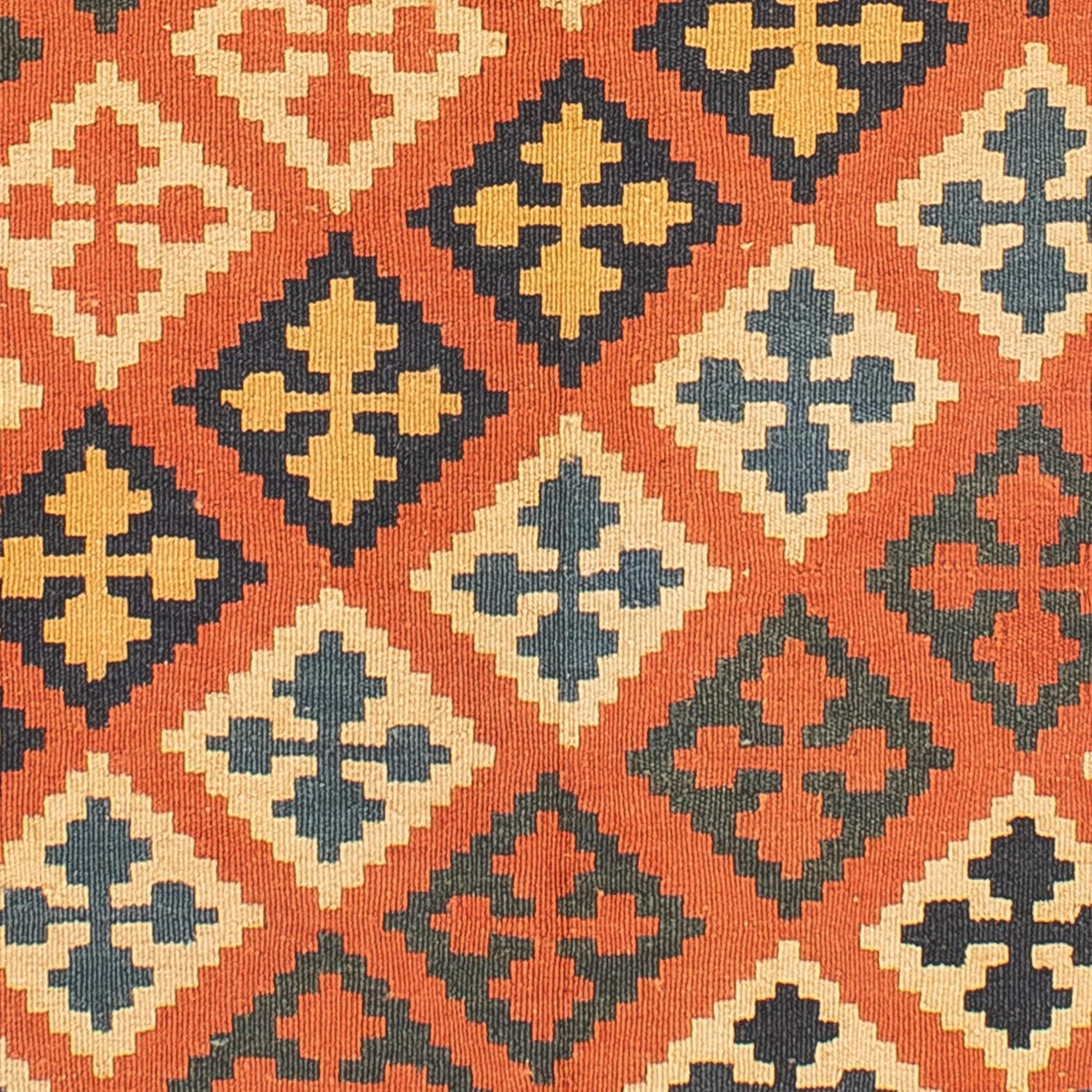 Kelim-tæppe - orientalsk - 195 x 124 cm - orange