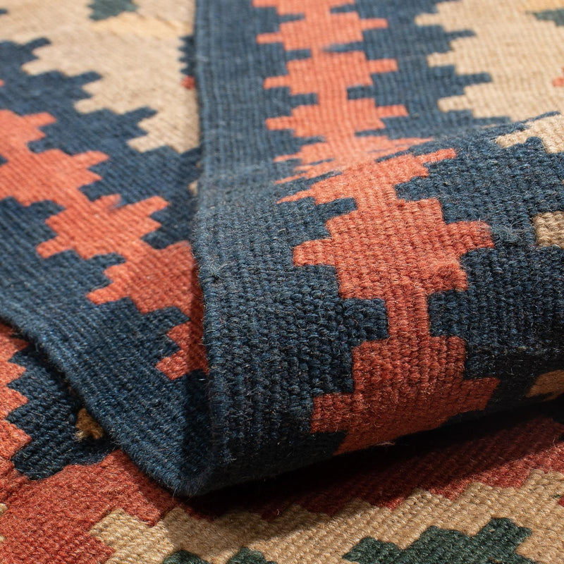 Kelim-tæppe - orientalsk - 195 x 124 cm - orange