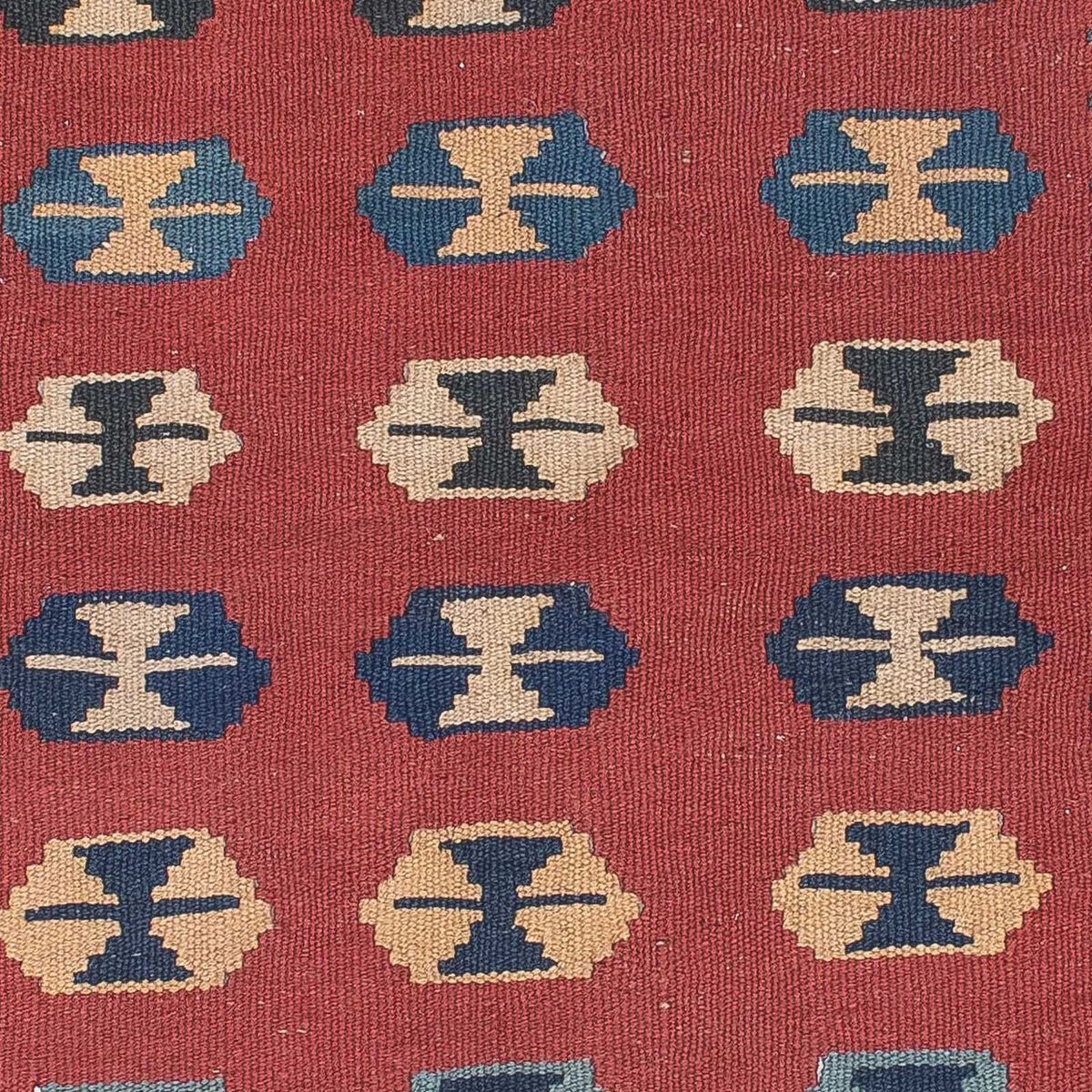 Kelim-tæppe - orientalsk - 163 x 112 cm - mørkerød
