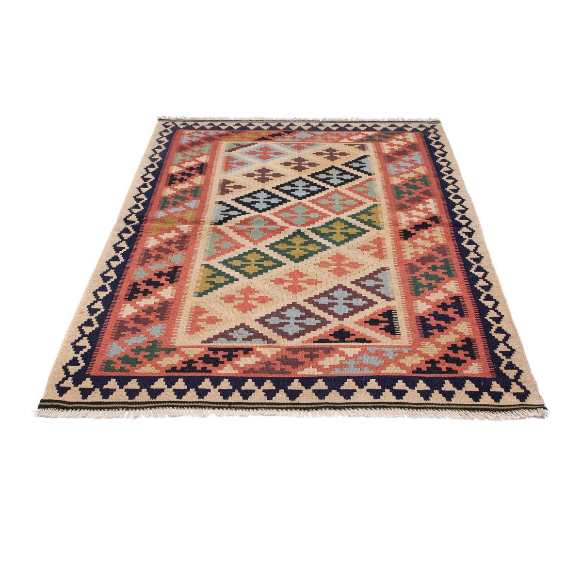 Kelim-tæppe - orientalsk - 158 x 110 cm - flerfarvet