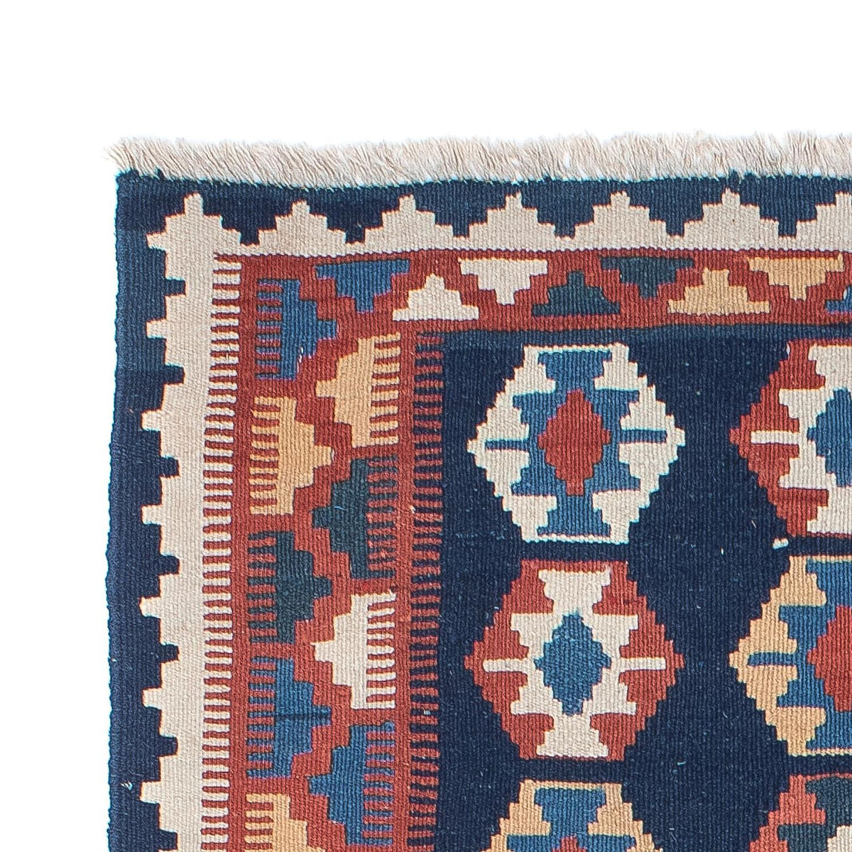 Løber Kelim-tæppe - orientalsk - 186 x 104 cm - blå