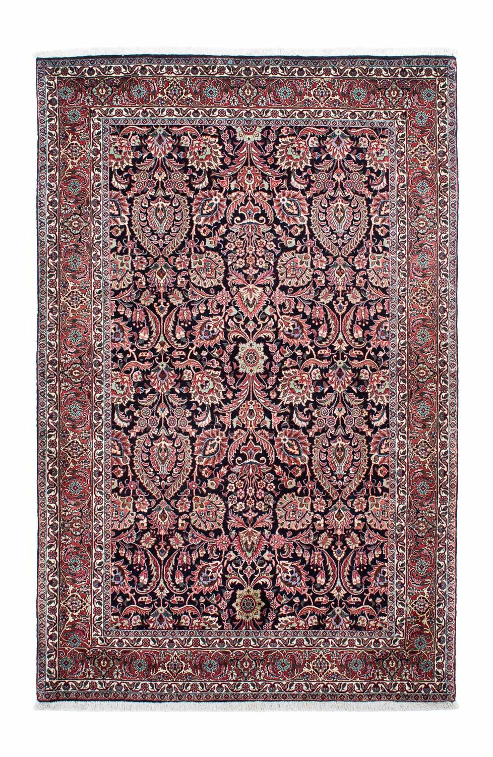 Persisk tæppe - Bijar - 209 x 130 cm - mørkeblå
