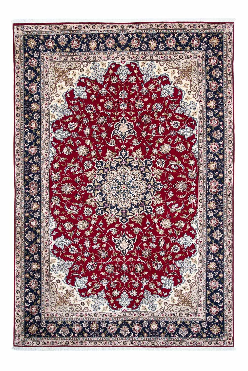 Persisk tæppe - Tabriz - Royal - 297 x 203 cm - mørkerød
