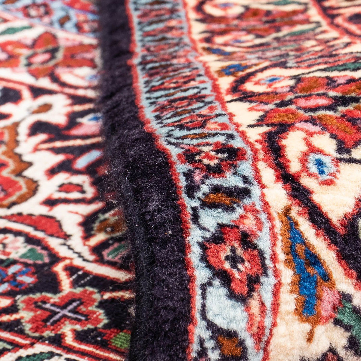 Persisk tæppe - Bijar - 307 x 248 cm - lysrød