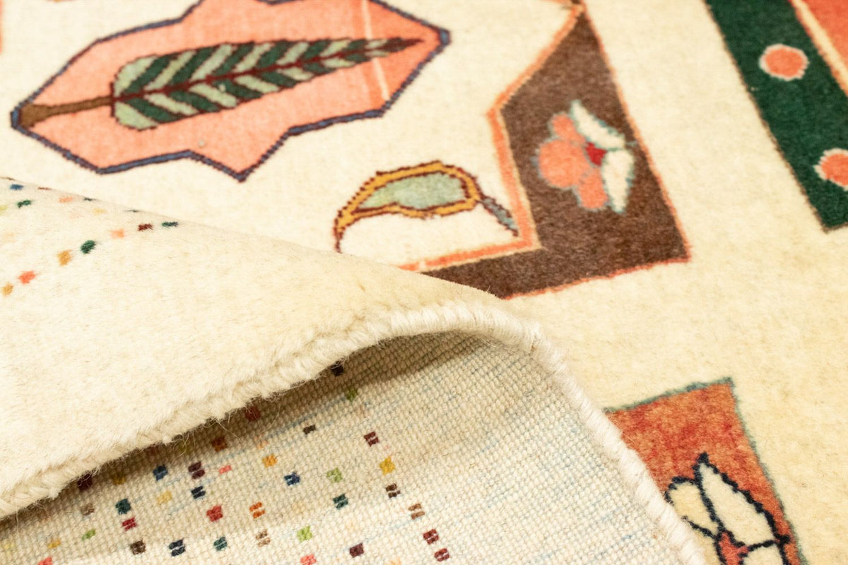 Gabbeh Tæppe - Loribaft Persisk - 242 x 158 cm - beige