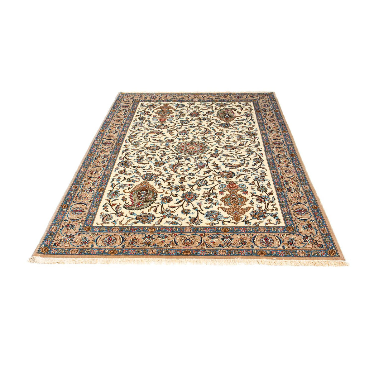 Persisk tæppe - Isfahan - Premium - 207 x 134 cm - beige