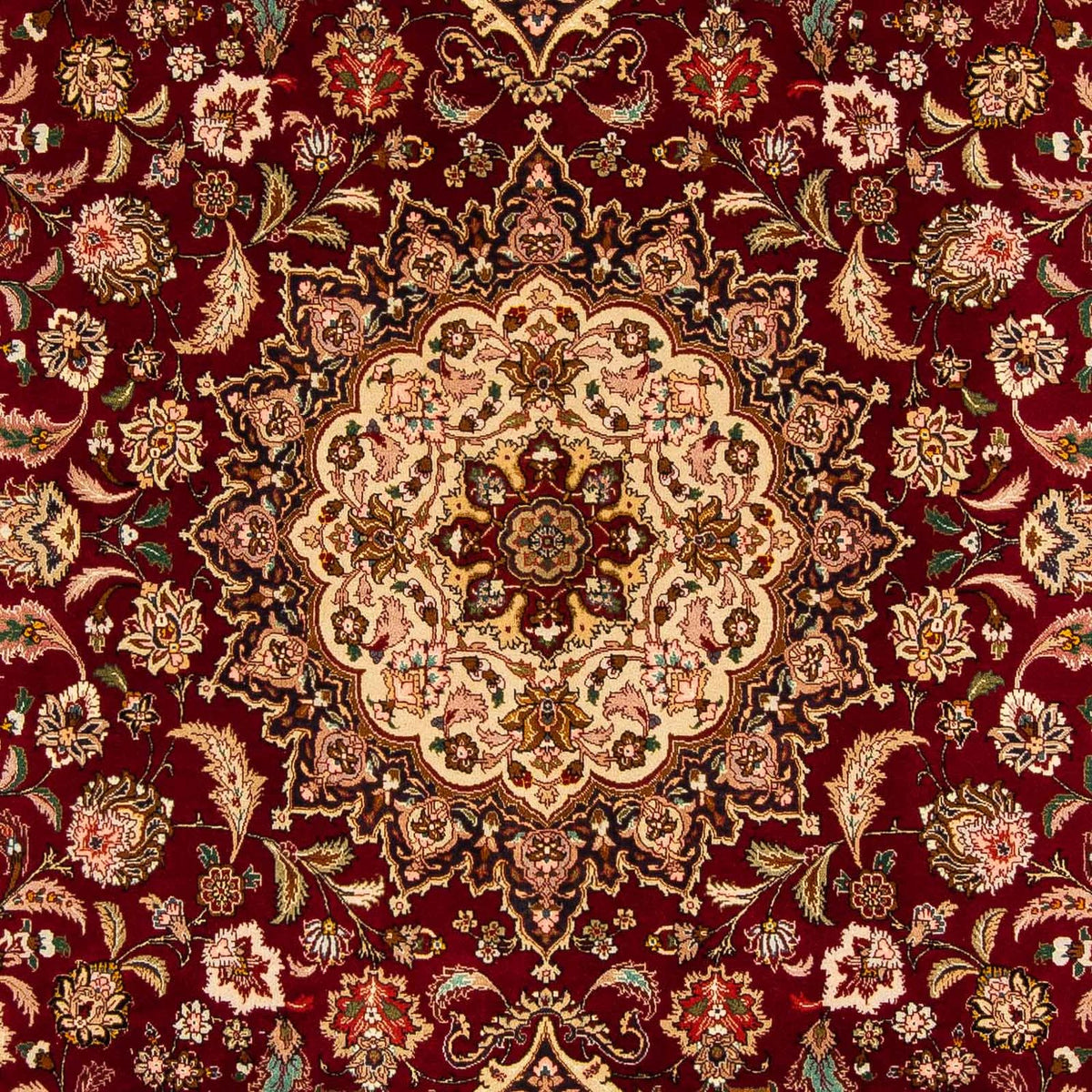 Persisk tæppe - Tabriz - Royal - 310 x 202 cm - mørkerød