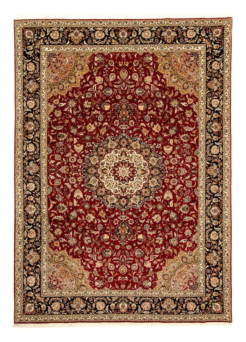 Persisk tæppe - Tabriz - Royal - 351 x 250 cm - mørkerød