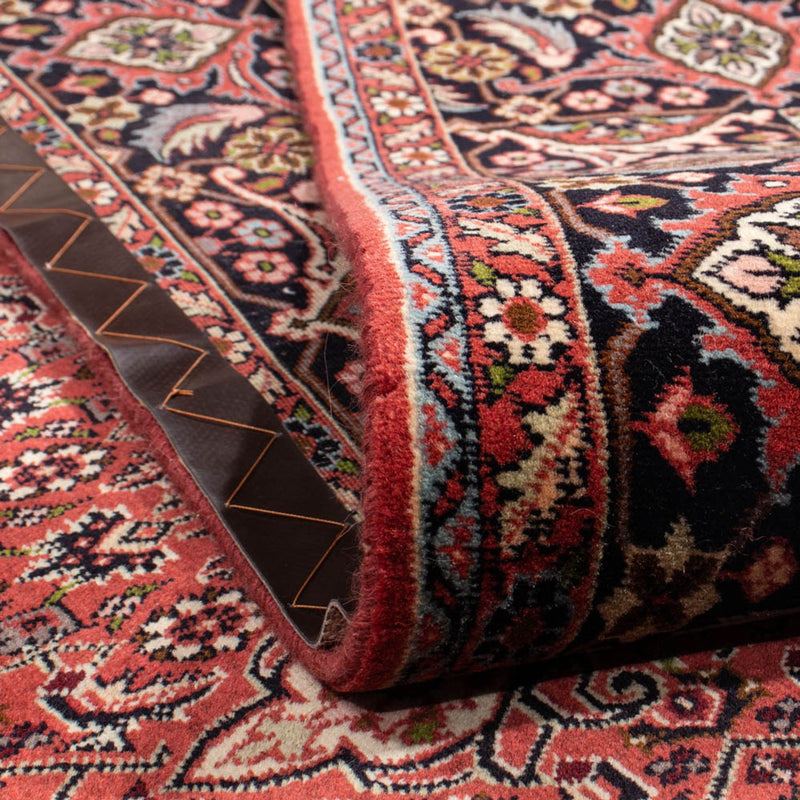 Persisk tæppe - Bijar - 343 x 250 cm - mørkerød