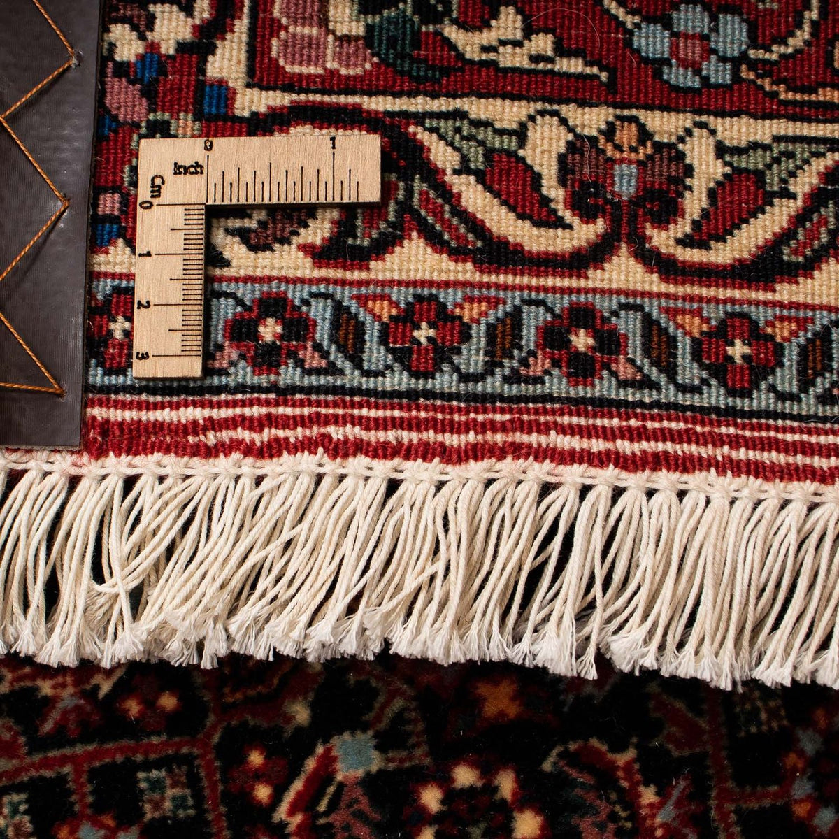 Persisk tæppe - Bijar - 262 x 203 cm - mørkerød