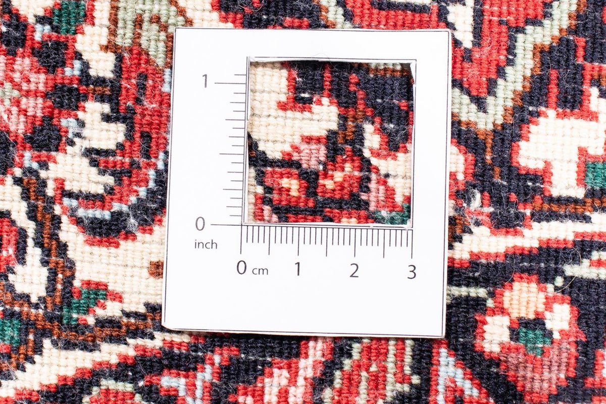 Persisk tæppe - Bijar rundt  - 155 x 155 cm - mørkerød