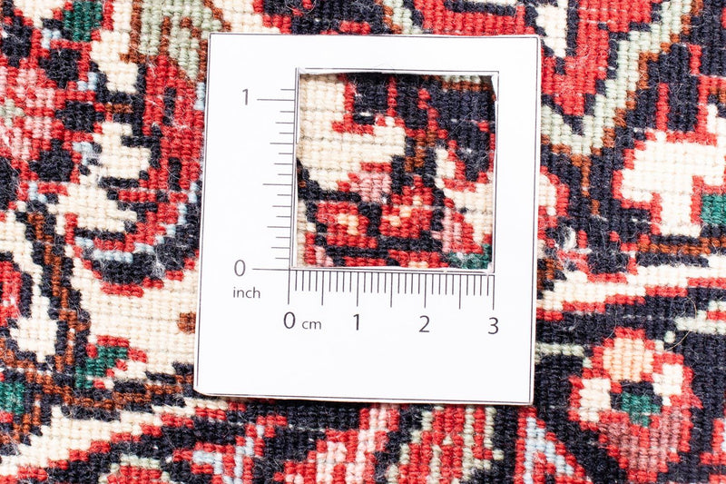 Persisk tæppe - Bijar rundt  - 155 x 155 cm - mørkerød