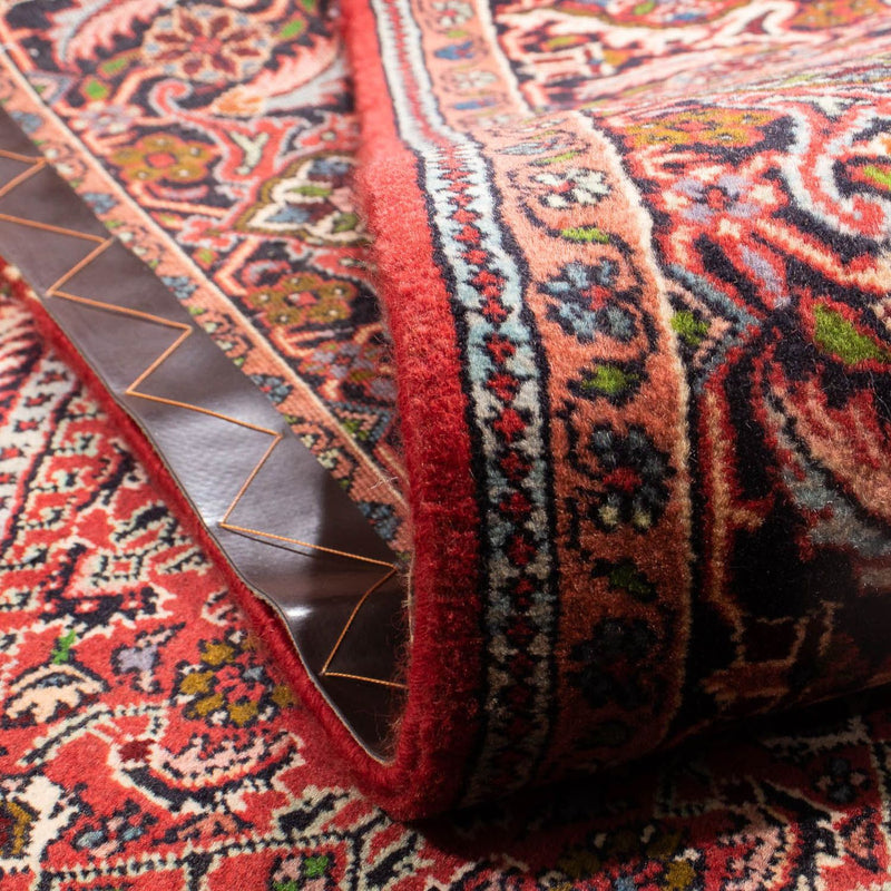 Persisk tæppe - Bijar - 251 x 173 cm - mørkerød