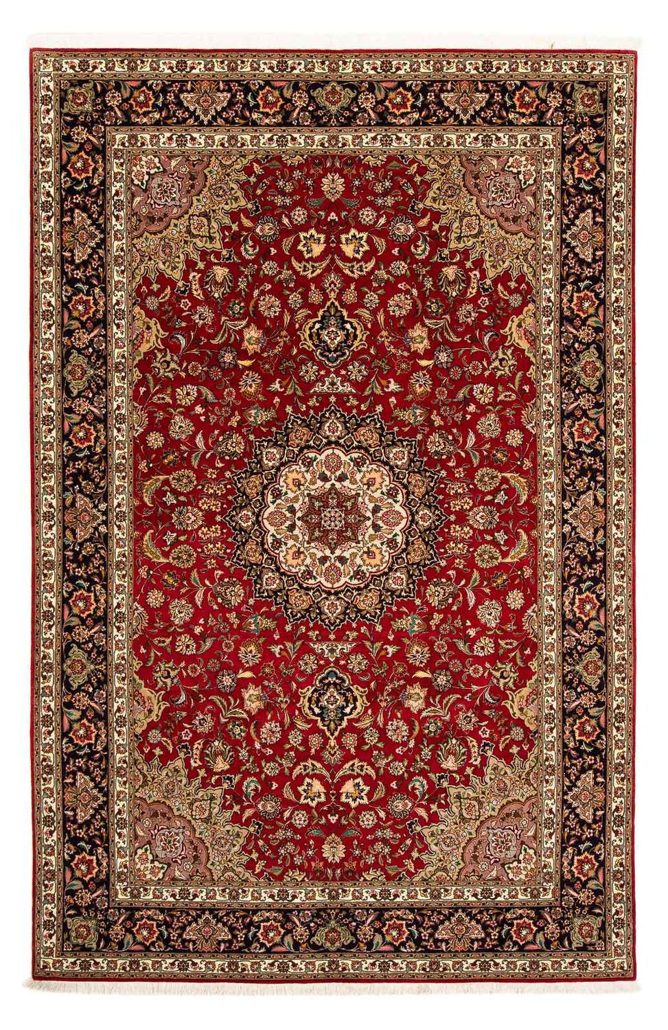 Persisk tæppe - Tabriz - Royal - 300 x 202 cm - mørkerød