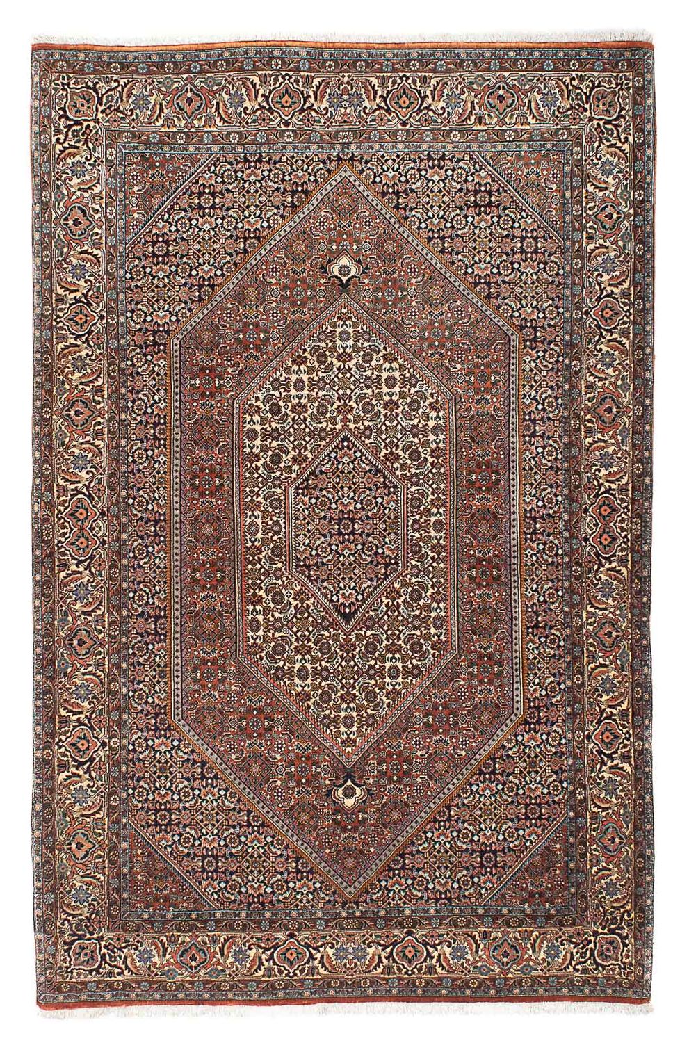 Persisk tæppe - Bijar - 205 x 137 cm - flerfarvet