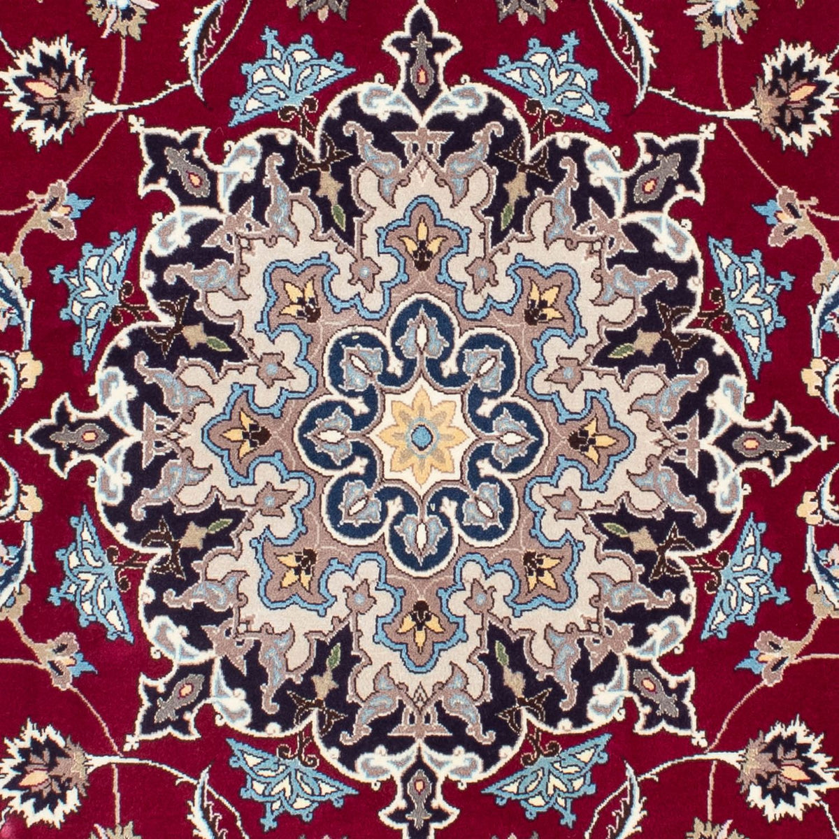 Persisk tæppe - Tabriz - Royal - 207 x 155 cm - mørkerød