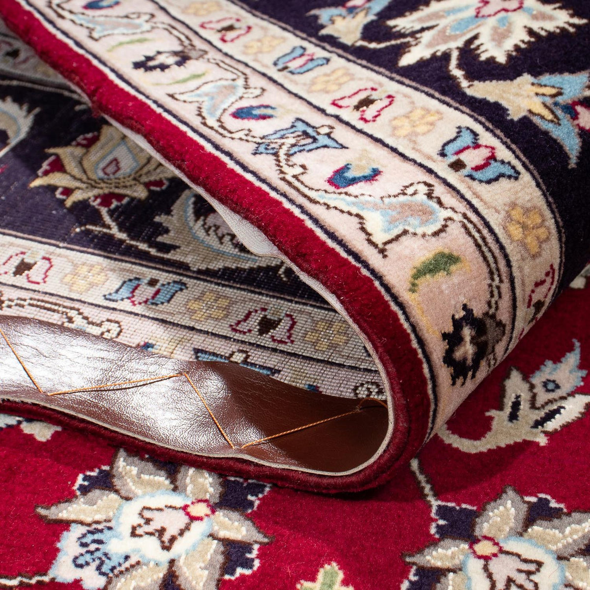 Persisk tæppe - Tabriz - Royal - 207 x 155 cm - mørkerød