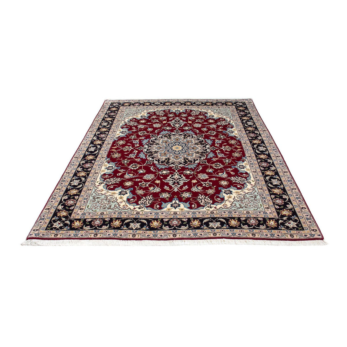 Persisk tæppe - Tabriz - Royal - 207 x 155 cm - mørkerød