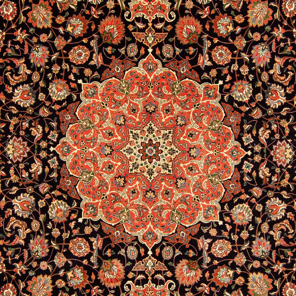 Persisk tæppe - Tabriz - Royal - 407 x 297 cm - mørkeblå