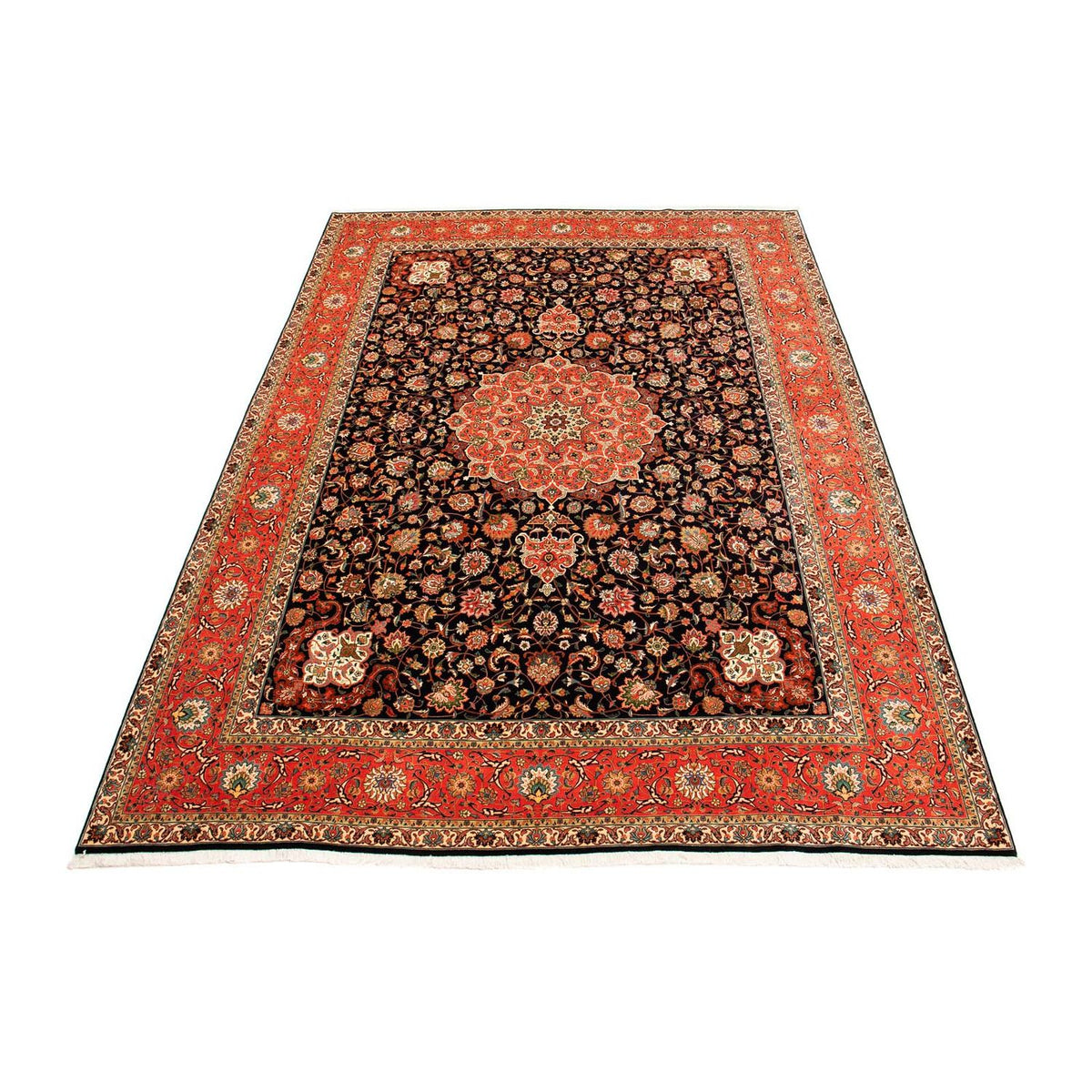 Persisk tæppe - Tabriz - Royal - 407 x 297 cm - mørkeblå