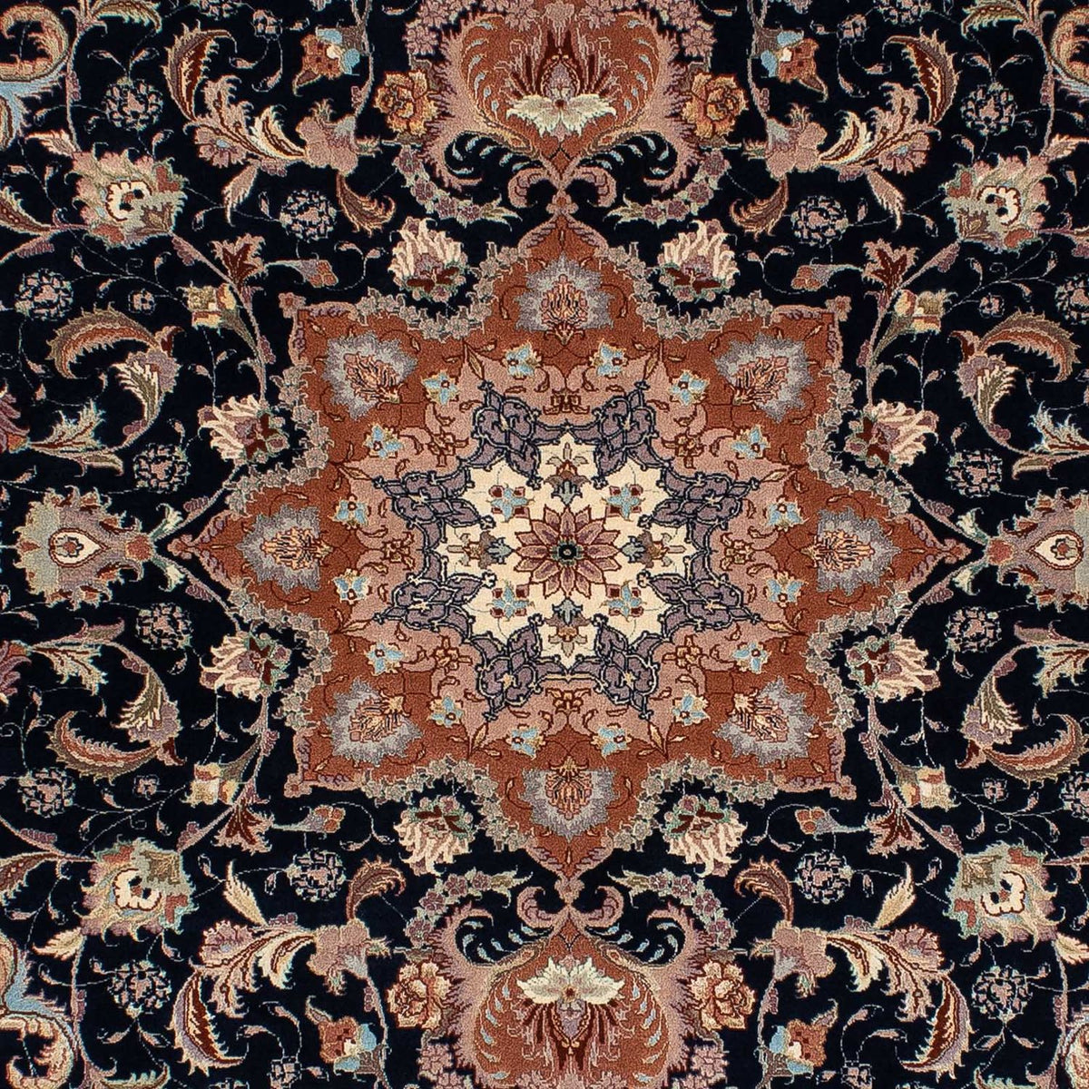 Persisk tæppe - Tabriz - Royal - 200 x 155 cm - mørkeblå