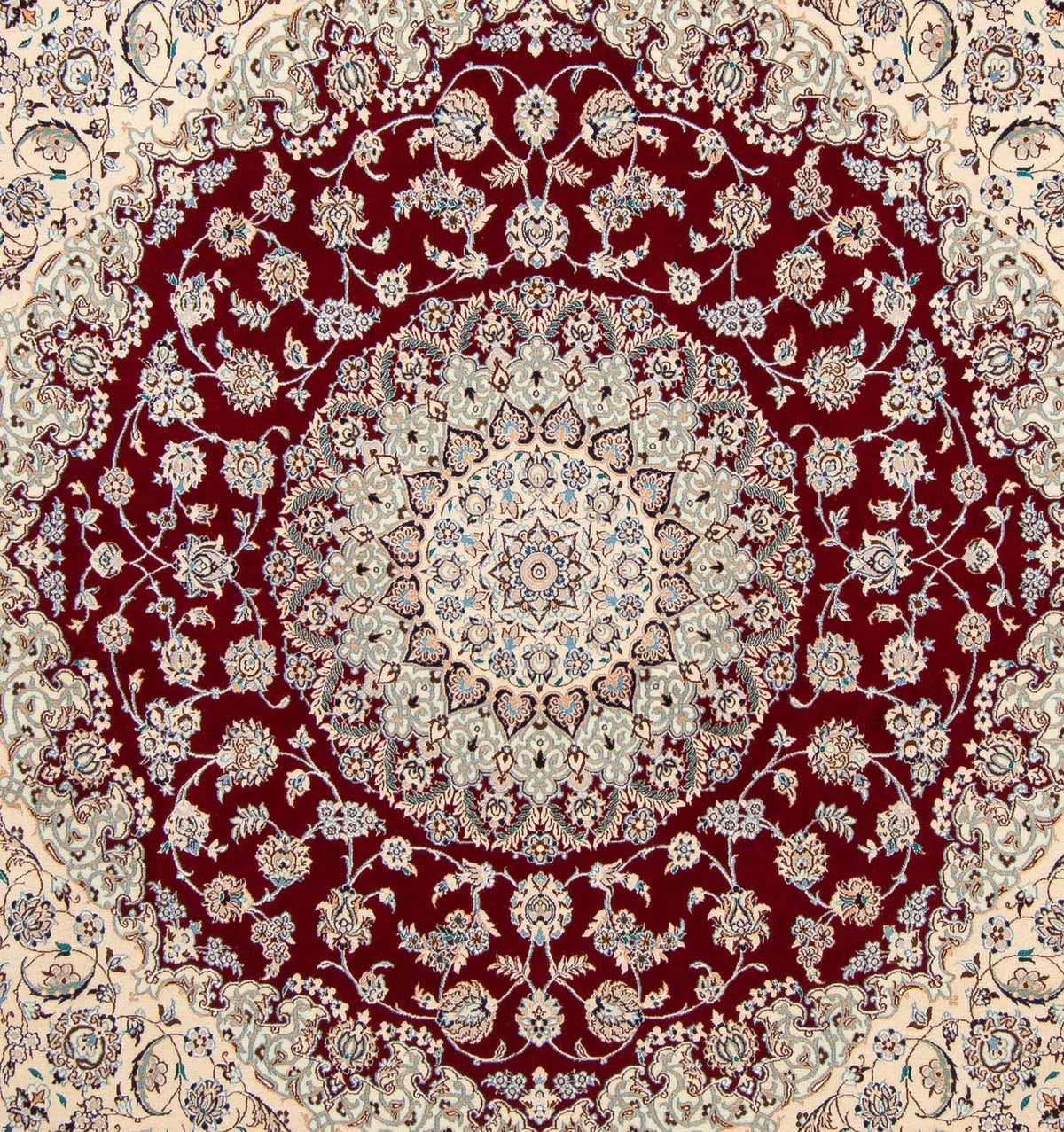 Persisk tæppe - Nain - Premium firkantet - 211 x 200 cm - beige
