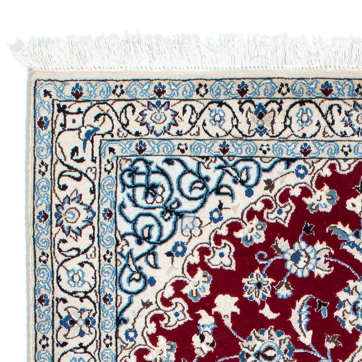 Løber Persisk tæppe - Nain - Royal - 177 x 107 cm - mørkerød