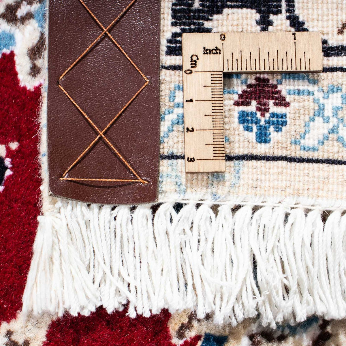 Løber Persisk tæppe - Nain - Royal - 177 x 107 cm - mørkerød