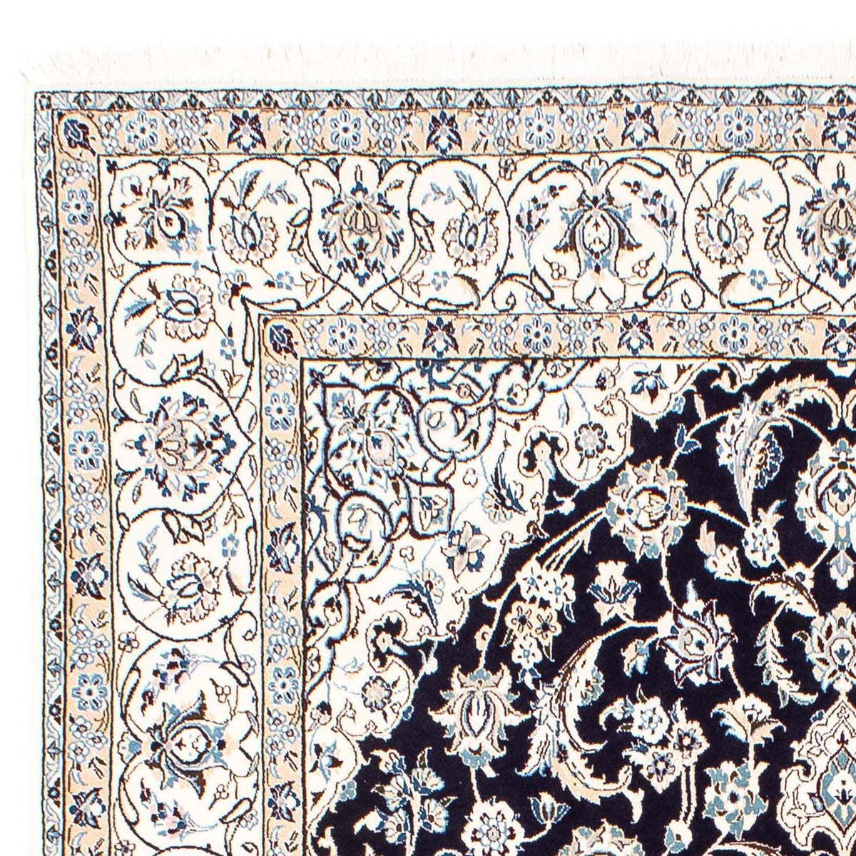 Persisk tæppe - Nain - Royal - 251 x 200 cm - mørkeblå