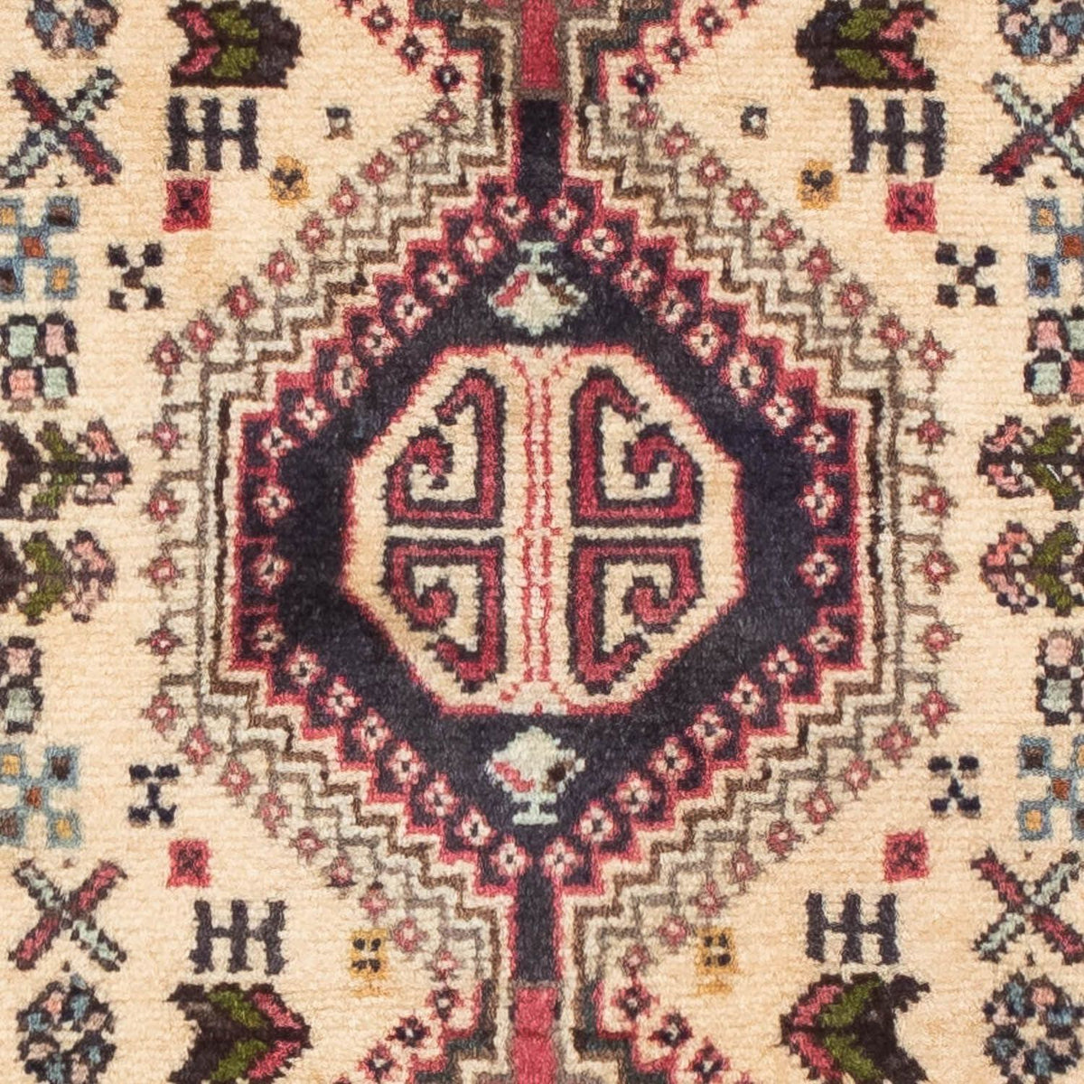 Persisk tæppe - Nomadisk - 123 x 75 cm - lysrød