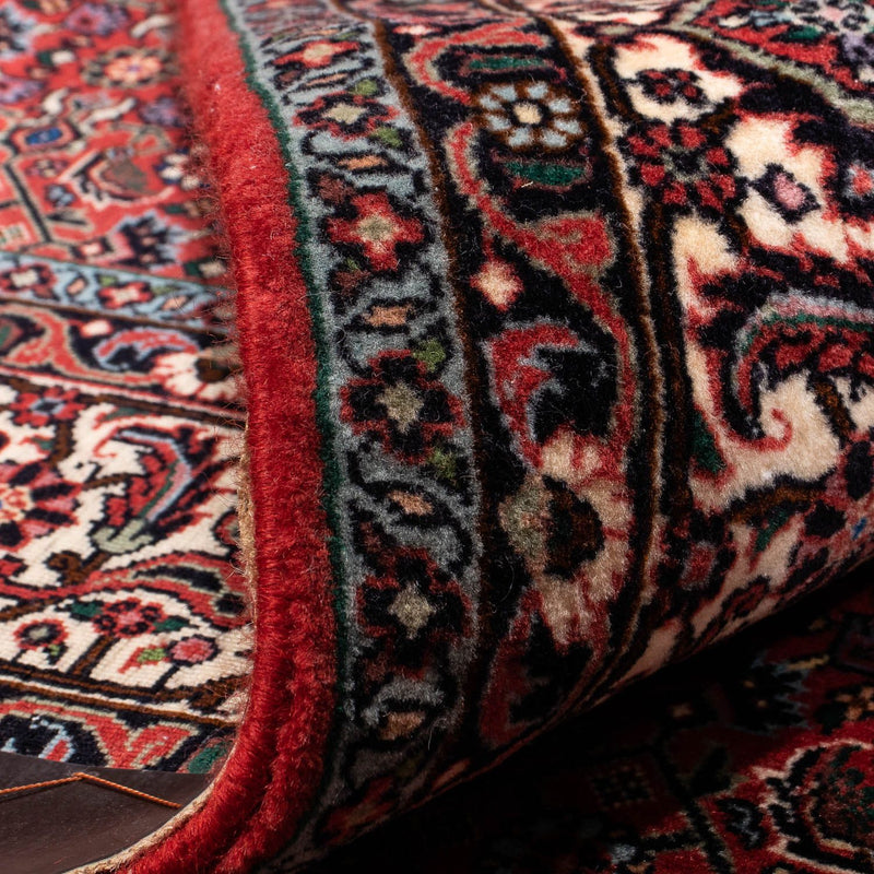 Persisk tæppe - Bijar - 243 x 173 cm - mørkerød