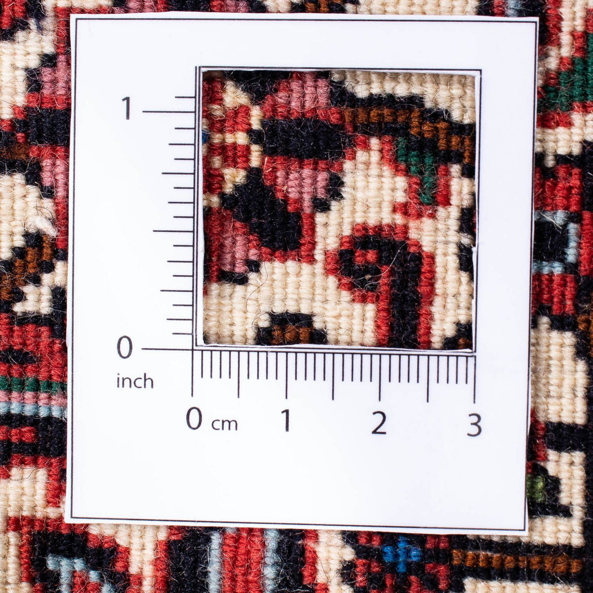 Persisk tæppe - Bijar - 243 x 173 cm - mørkerød