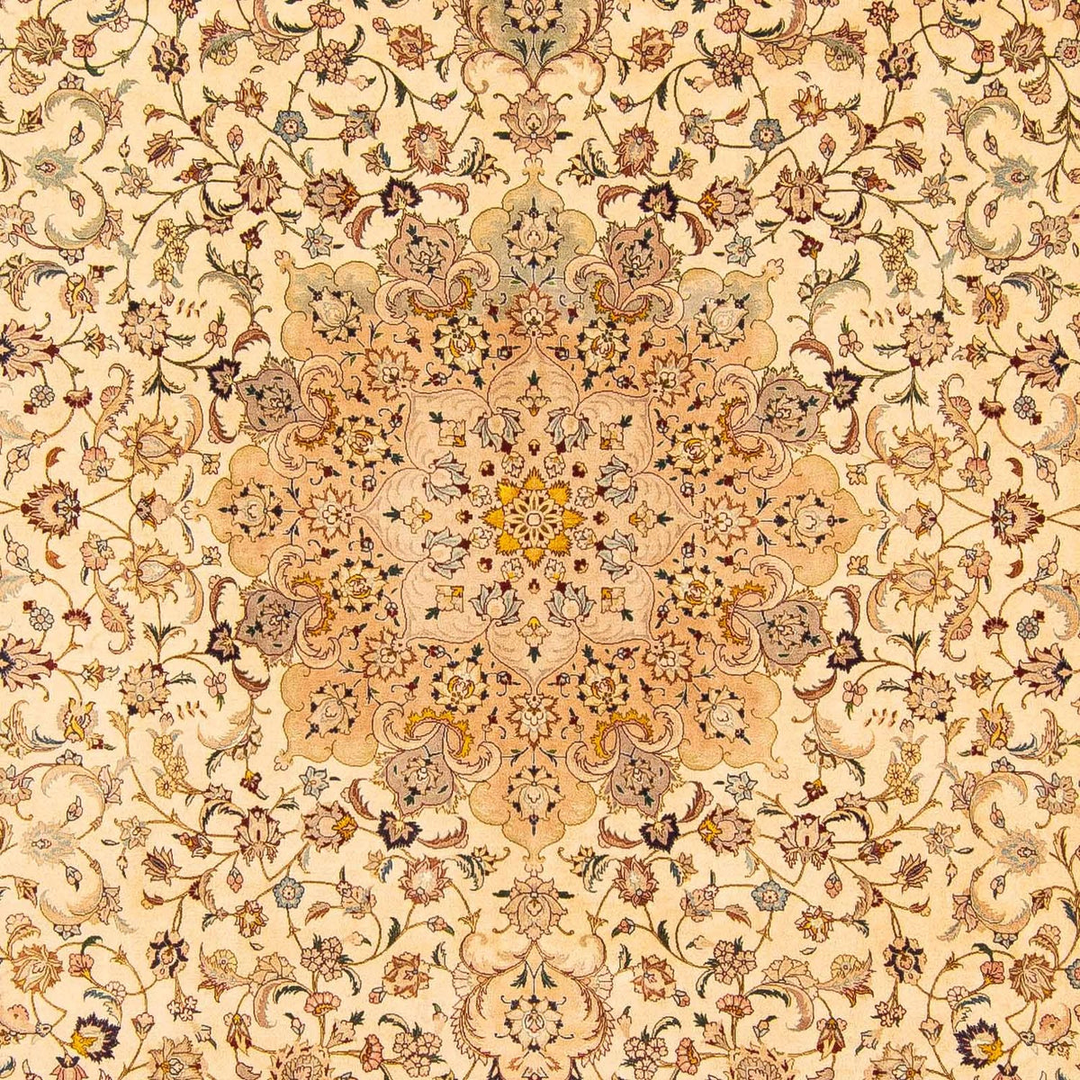 Persisk tæppe - Tabriz - 377 x 298 cm - lys brun