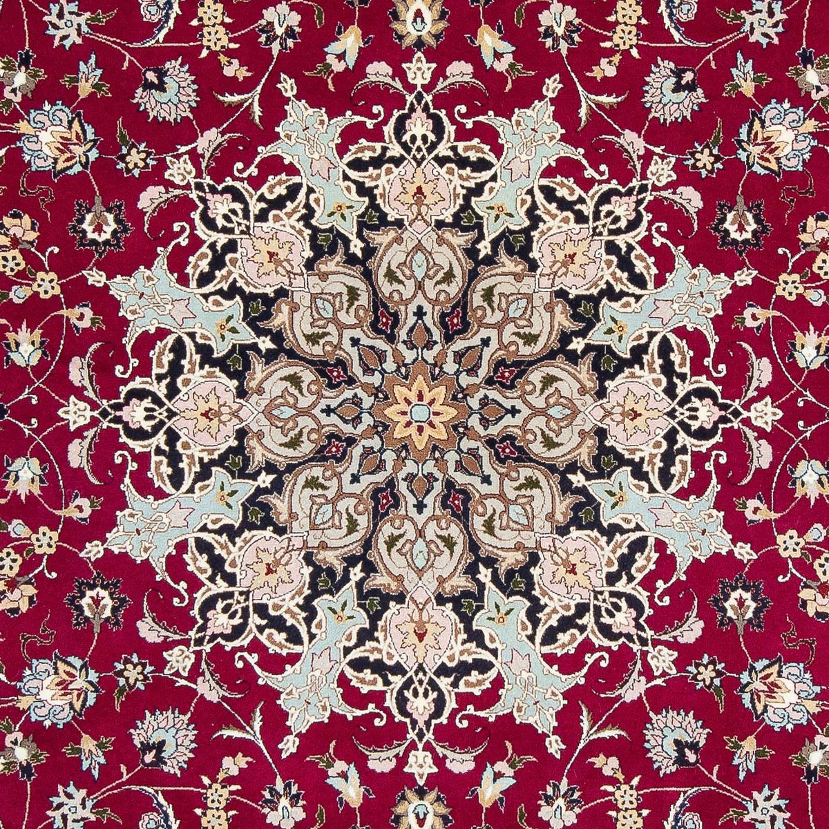 Persisk tæppe - Tabriz - Royal - 307 x 204 cm - mørkerød