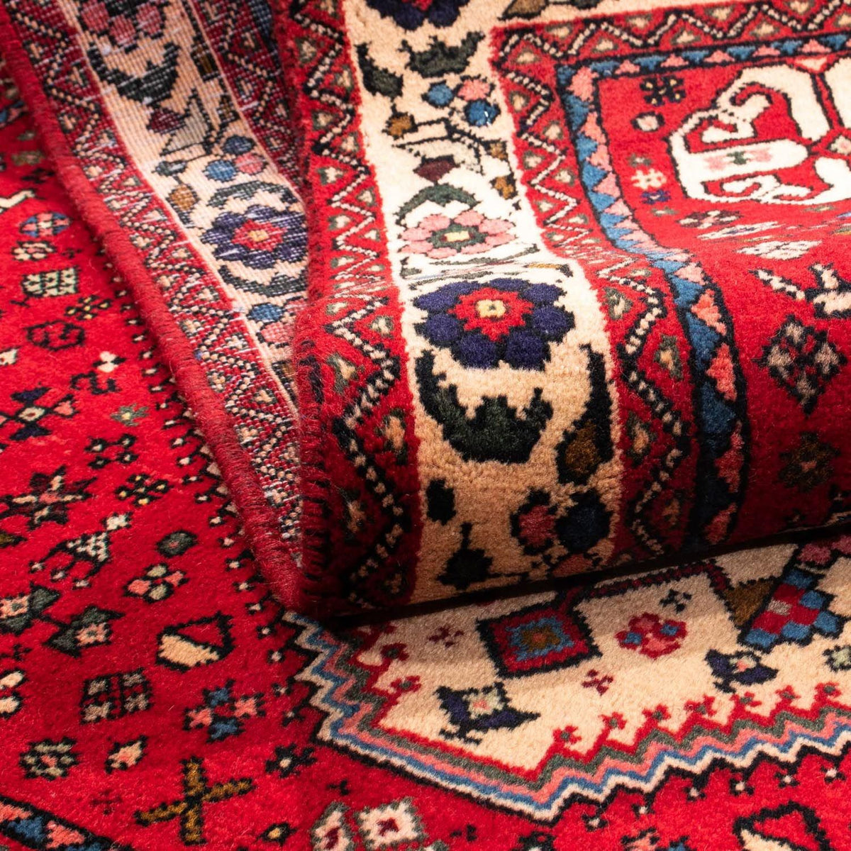 Persisk tæppe - Nomadisk - 157 x 105 cm - mørkerød