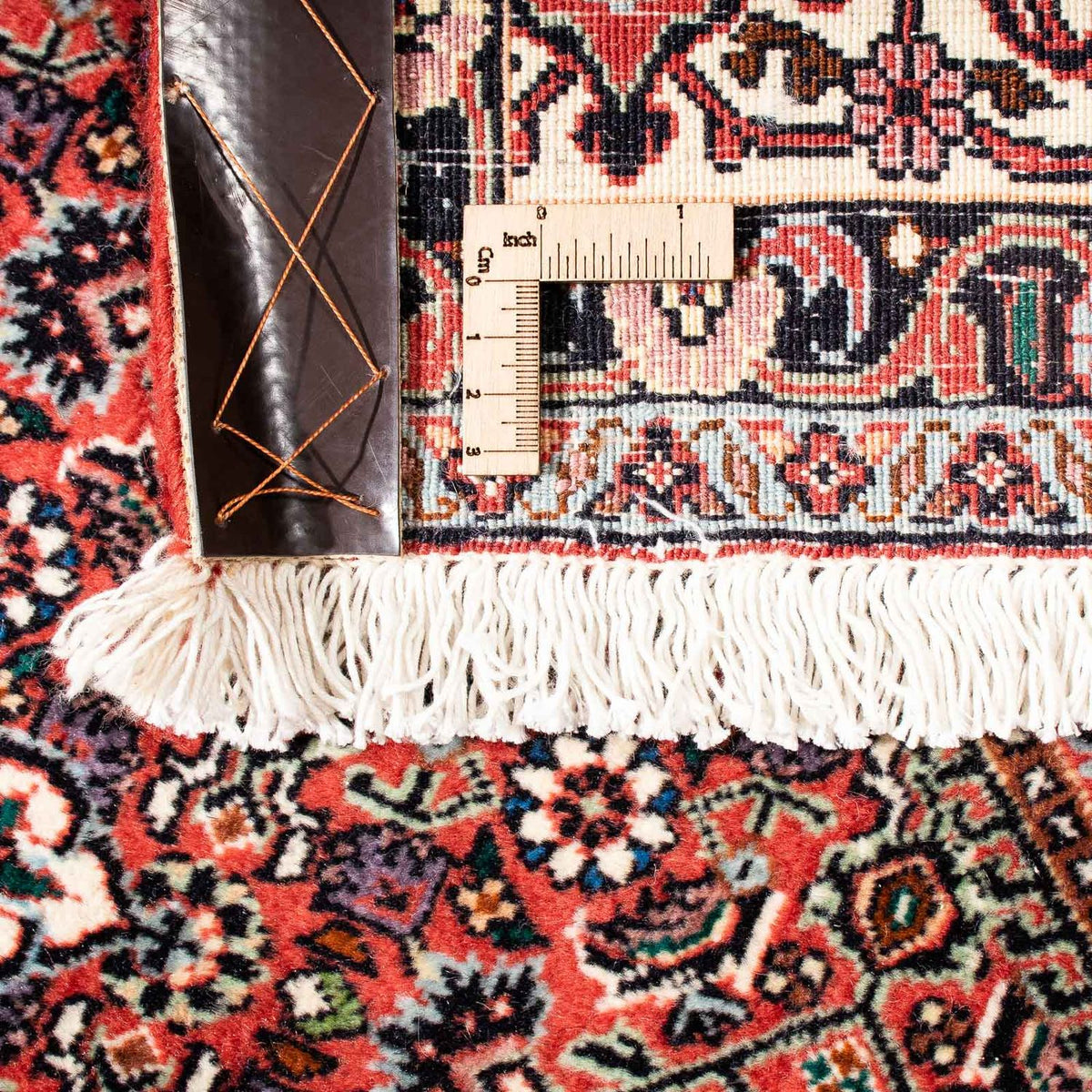 Persisk tæppe - Bijar - 227 x 171 cm - lysrød