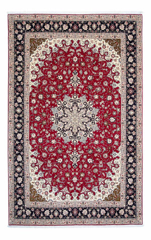 Persisk tæppe - Tabriz - Royal - 318 x 205 cm - mørkerød