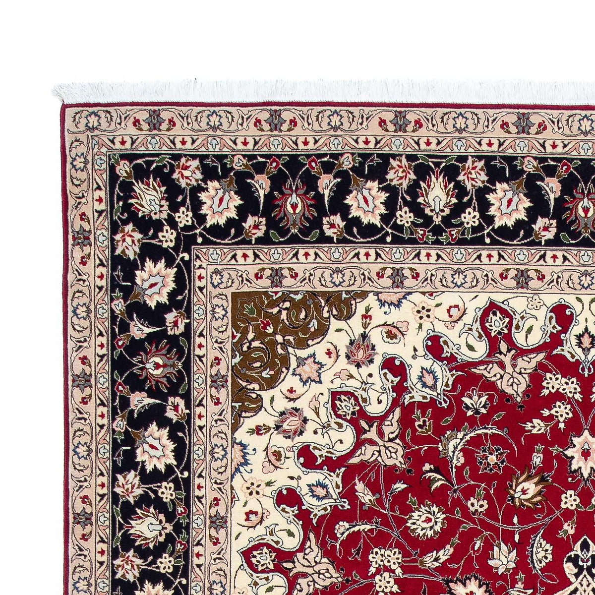 Persisk tæppe - Tabriz - Royal - 318 x 205 cm - mørkerød