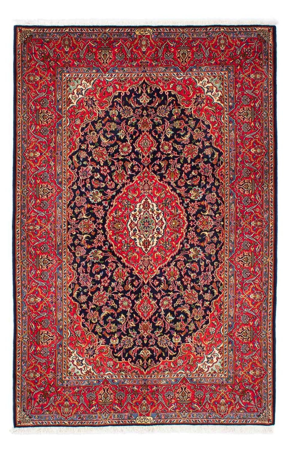 Persisk tæppe - Keshan - 220 x 144 cm - rød