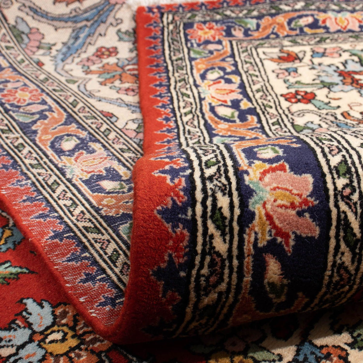 Persisk tæppe - Nomadisk - 345 x 258 cm - mørkerød