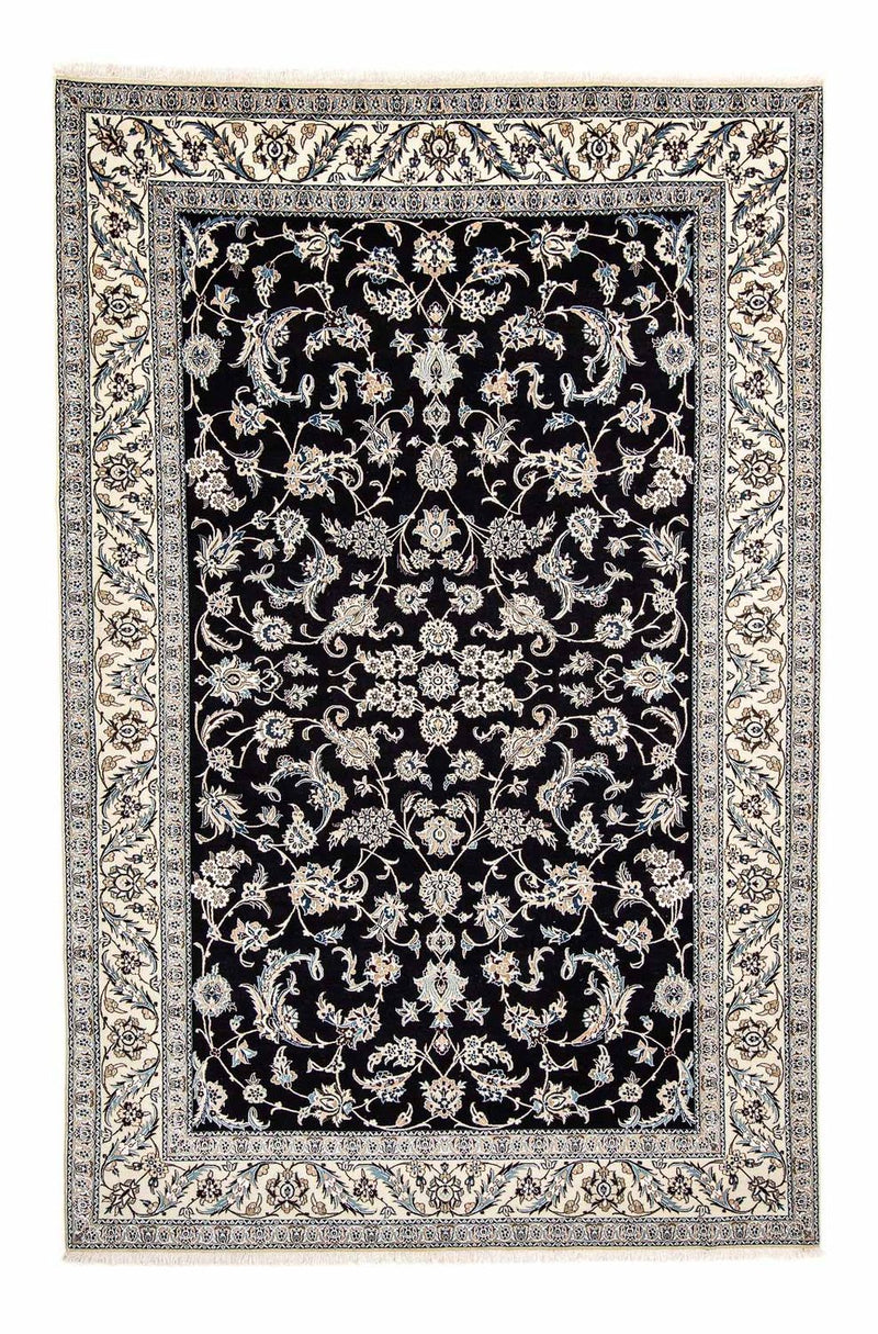 Persisk tæppe - Nain - Premium - 309 x 200 cm - mørkeblå
