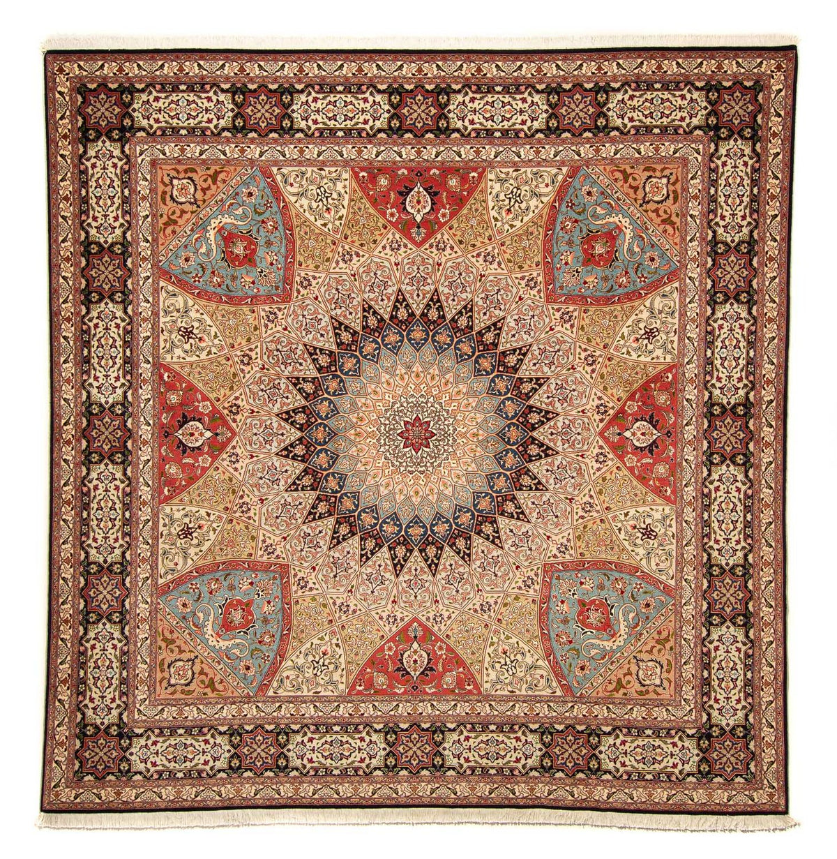Persisk tæppe - Tabriz - Royal firkantet  - 254 x 250 cm - flerfarvet