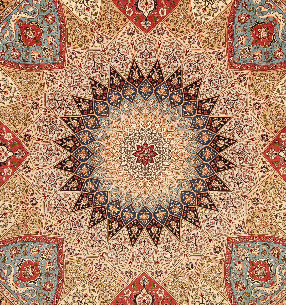 Persisk tæppe - Tabriz - Royal firkantet  - 254 x 250 cm - flerfarvet