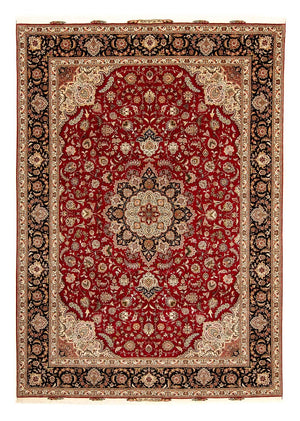 Persisk tæppe - Tabriz - Royal - 352 x 252 cm - mørkerød