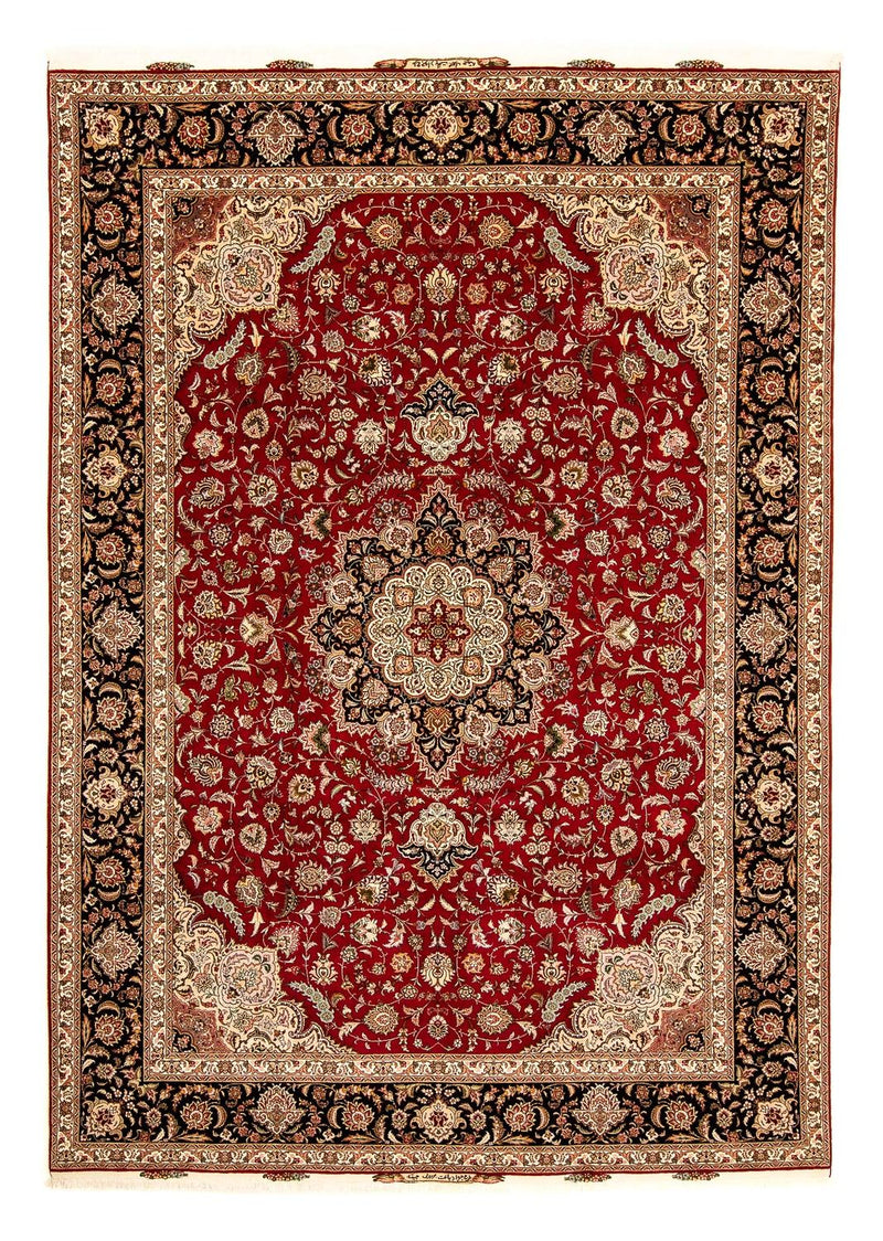 Persisk tæppe - Tabriz - Royal - 352 x 252 cm - mørkerød