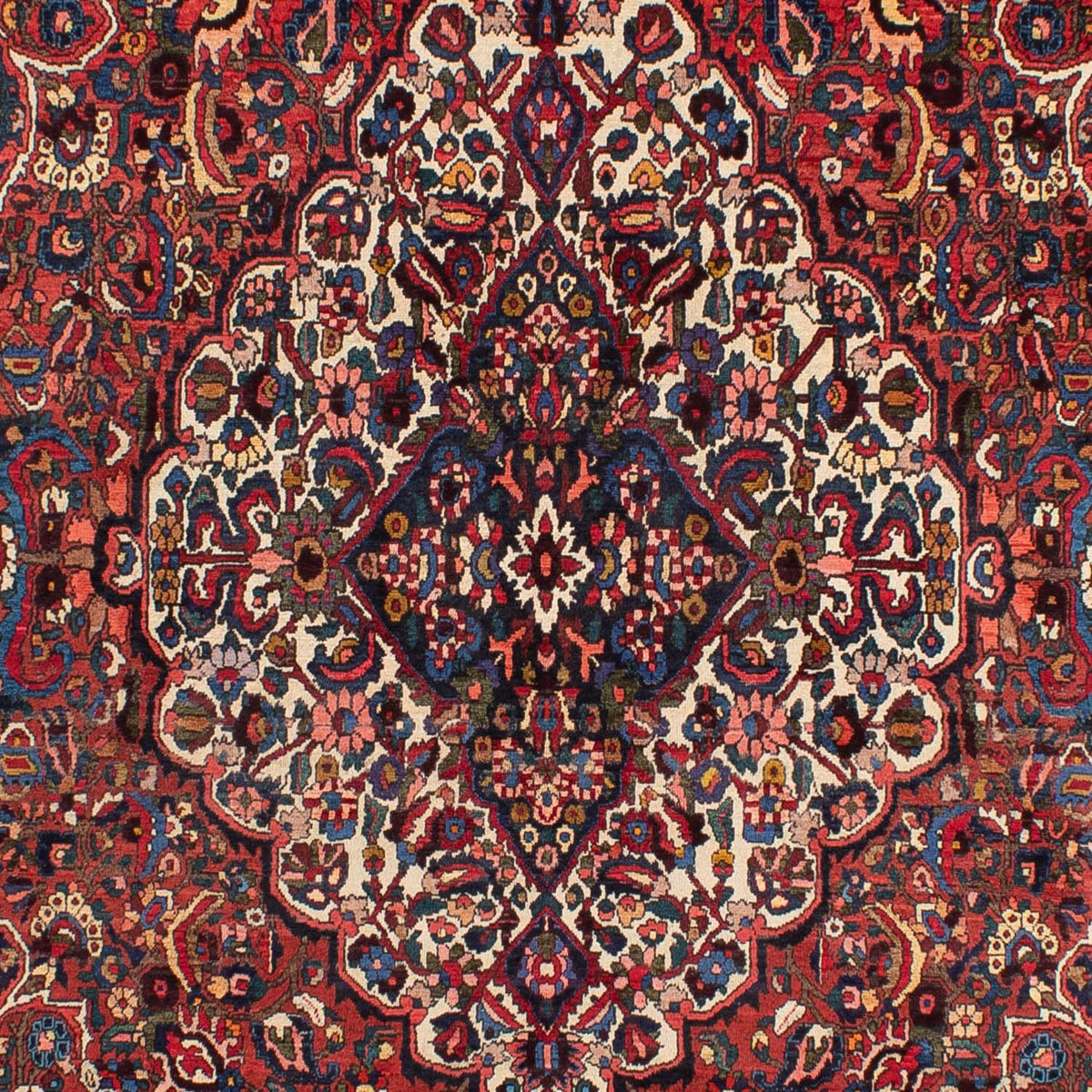 Persisk tæppe - Nomadisk - 312 x 202 cm - mørkerød