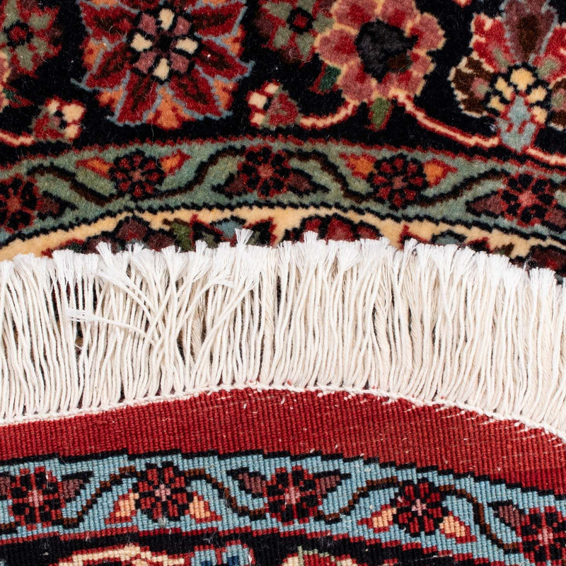 Persisk tæppe - Bijar rundt  - 100 x 100 cm - mørkerød