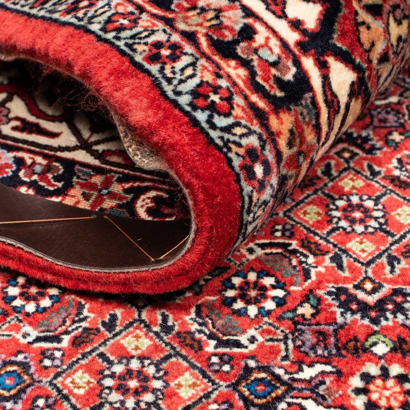 Persisk tæppe - Bijar - 254 x 204 cm - mørkerød