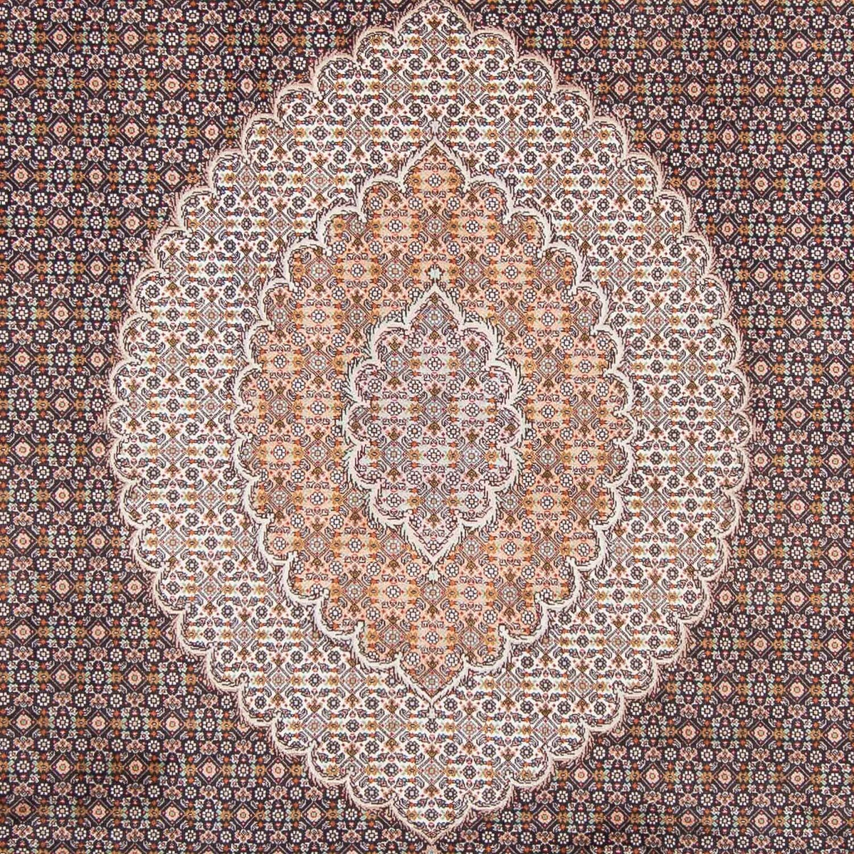 Persisk tæppe - Tabriz - 295 x 205 cm - mørkeblå