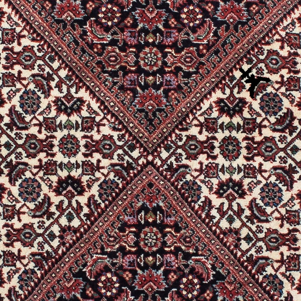 Løber Persisk tæppe - Bijar - 190 x 77 cm - rød